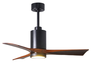 Buy matte-black-finish-with-walnut-tone-blades Patricia Ceiling Fan by Matthews Fan Company