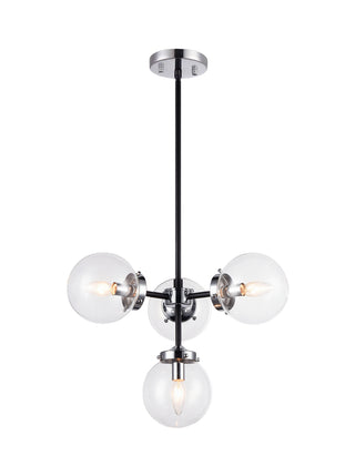 Buy chrome-with-clear-glass-glass Maru Pendant by Matteo Lighting