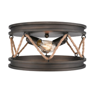 Buy gunmetal-bronze Chatham Outdoor (Damp) Flush Mount Light by Golden