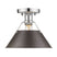 Chrome with Rubbed Bronze Glass and Metal Shade