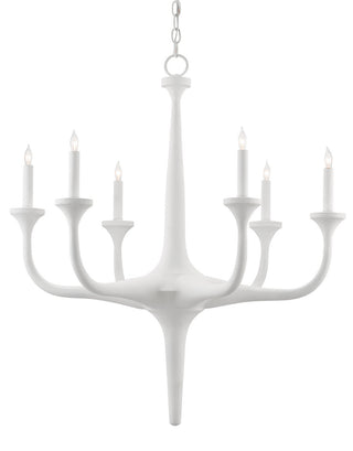 Albion White Chandelier Chandelier by Currey and Company