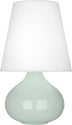 Celadon Glazed Ceramic with Oyster Linen Shade Glass