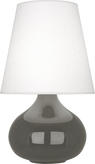 Buy ash-glazed-ceramic-with-oyster-linen-shade-glass June Table Lamp by Robert Abbey