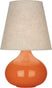Pumpkin Glazed Ceramic with Buff Linen Shade Glass