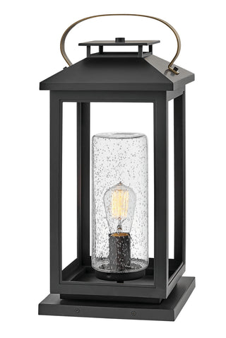 Buy black-with-clear-seedy-glass Atwater Outdoor (Wet) Post Lanterns by Hinkley