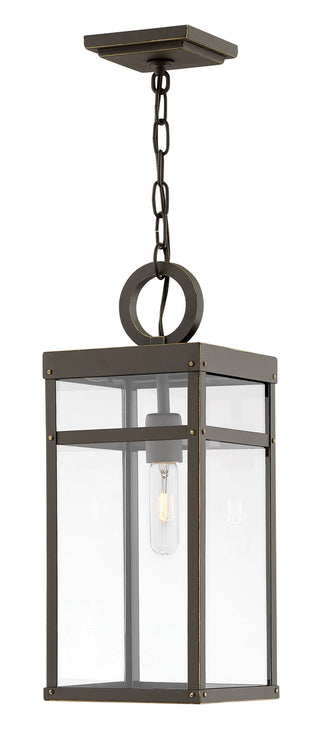 Buy oil-rubbed-bronze-with-clear-glass Porter Outdoor (Damp) Hanging Lantern by Hinkley