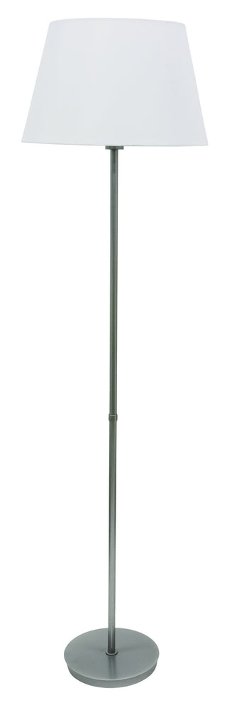 Buy platinum-gray-with-fine-white-linen-glass Vernon Floor Lamp by House of Troy