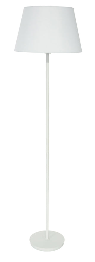 Buy white-with-fine-white-linen-glass Vernon Floor Lamp by House of Troy