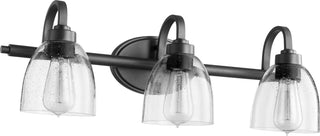 Buy textured-black-w-clear-seeded-with-clear-seeded-glass-and-clear-seedy-shade Reyes Vanity by Quorum