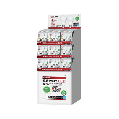 9.8 Watt (75 Watt Equivalent) Medium A19 120V LED 2700k Light Bulb by Satco