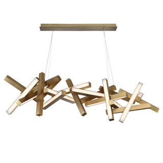 Buy aged-brass-and-white-shade Chaos Pendant by Modern Forms