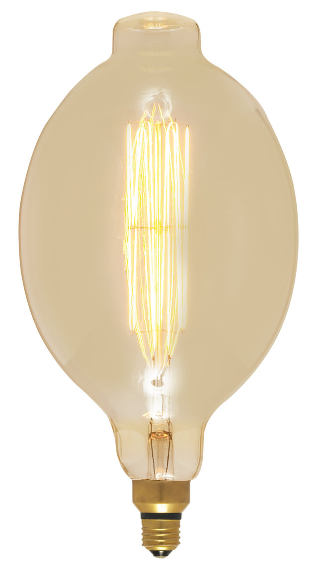 Antique 60 Watt E26 BT56 120.00V Incandescent 2200k Light Bulb by Satco