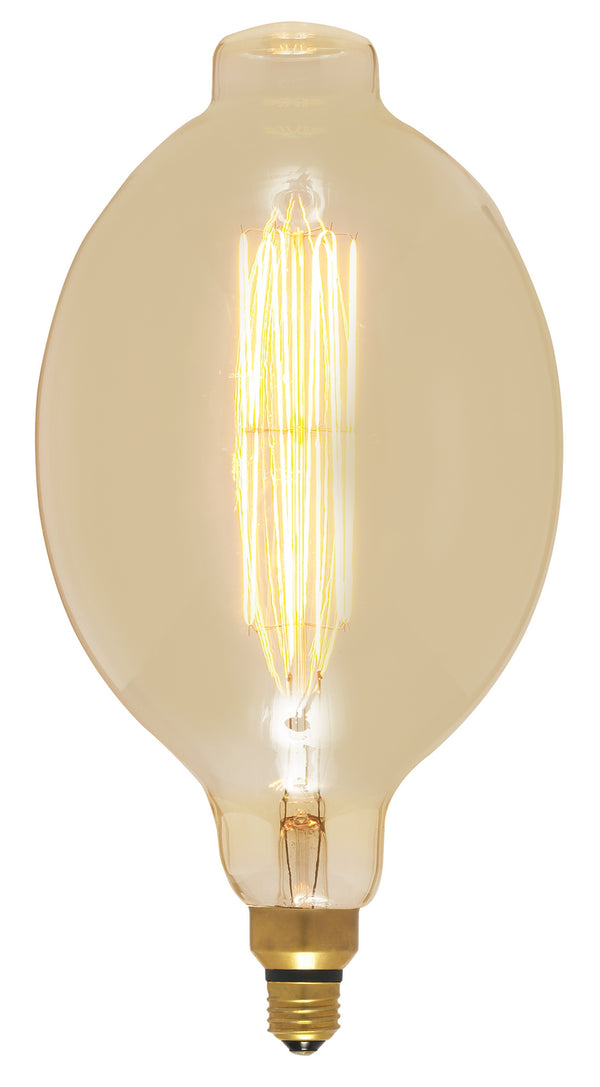 Antique 60 Watt E26 BT56 120V Incandescent 2200k Light Bulb by Satco