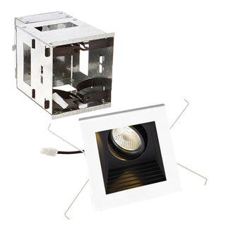 Die-cast aluminum heat sink painted black. Trim, housing and junction box are 20 gauge steel. Frame and hanger bars are heavy gauge galvanized steel LED Single Light Remodel Housing with Trim and Light Engine Accessory by W.A.C. Lighting