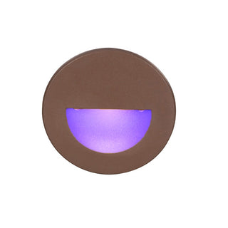 Buy bronze-on-aluminum-with-blue-glass Led Cir Step and Wall Light by W.A.C. Lighting