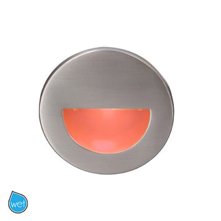 Buy brushed-nickel-with-red-glass Led Cir Step and Wall Light by W.A.C. Lighting