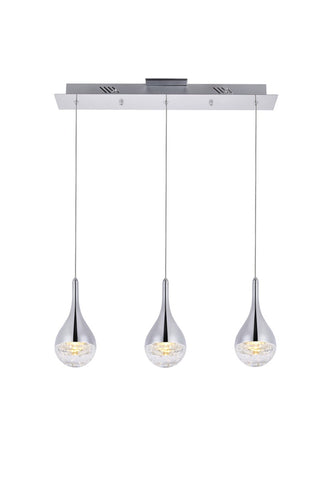 Buy chrome-and-clear-seedy-shade Amherst Chandelier by Elegant Lighting