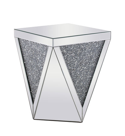 Modern End Table by Elegant Lighting – Size: 18.50"L x 18.50"W x 23.00"H – Finish: Clear – Elegant Lighting-MF92008
