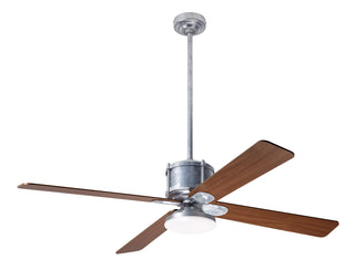 Buy galvanized-finish-with-mahogany-blades Industry DC Ceiling Fan by Modern Fan Co