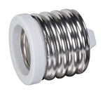 Satco E39 Mogul to E26 Medium Base Reducer, 660W, 600V, White, alternate view [Satco-92-410|CUSTOM|1]