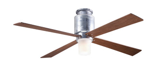 Buy galvanized-finish-with-mahogany-blades Lapa Flush Hugger Ceiling Fan by Modern Fan Co