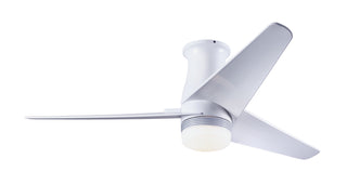 Buy gloss-white-finish-with-white-blades Velo Flush DC Hugger Ceiling Fan by Modern Fan Co
