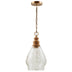 Light Wood with Stone Seeded 8.5``x10`` Glass and Clear Seedy Shade