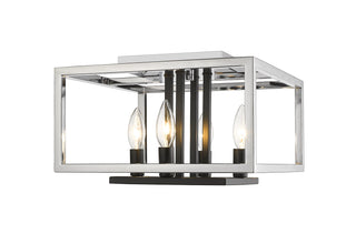 Buy chrome-matte-black Quadra Flush Mount Light by Z-Lite