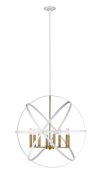 Buy hammered-white-olde-brass Cavallo Chandelier by Z-Lite