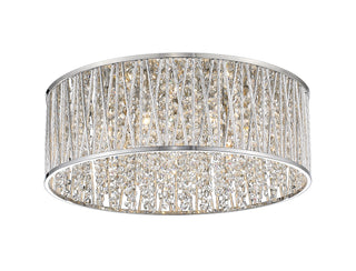 Buy chrome-with-chrome-glass-and-clear-shade Terra Flush Mount Ceiling Light by Z-Lite