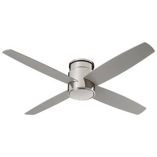 Buy polished-nickel-finish-with-silver-blades Oslo Outdoor (Damp) Hugger Ceiling Fan by Quorum