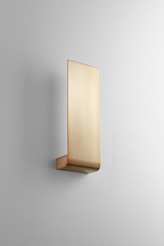 Buy satin-copper-with-matte-white-glass-and-metal-shade Halo Outdoor (Damp) Sconce by Quorum