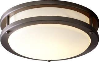 Buy oiled-bronze-with-matte-white-glass Oracle Outdoor (Damp) Ceiling Mount Light by Oxygen