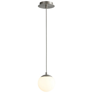 Buy satin-nickel Luna Outdoor (Damp) Pendant by Oxygen