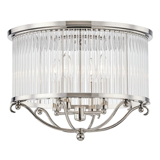 Buy polished-nickel Glass No. Outdoor (Damp) Semi Flush Mount Light by Hudson Valley