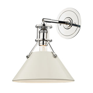 Buy polished-nickel-off-white Painted No. Outdoor (Damp) Sconce by Hudson Valley