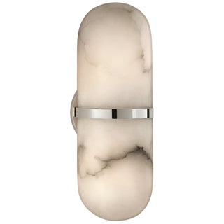 Buy polished-nickel-with-alabaster-glass Melange Outdoor (Damp) Sconce by Visual Comfort Signature