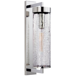 Buy polished-nickel-with-crackle-glass-glass Liaison Outdoor (Wet) Wall Lanterns by Visual Comfort Signature