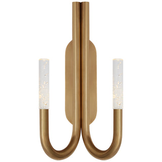 Buy antique-burnished-brass-with-seeded-glass-glass Rousseau Outdoor (Damp) Sconce by Visual Comfort Signature
