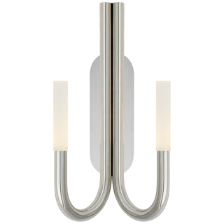 Buy polished-nickel-with-etched-crystal-glass Rousseau Outdoor (Damp) Sconce by Visual Comfort Signature