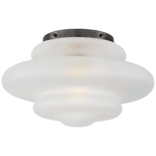 Buy bronze-with-volcanic-glass-glass Tableau Outdoor (Damp) Flush Mount Ceiling Light by Visual Comfort Signature