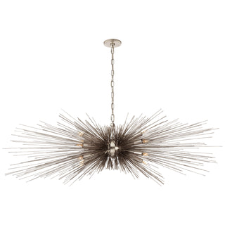 Buy burnished-silver-leaf Strada Outdoor (Damp) Chandelier by Visual Comfort Signature