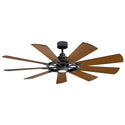 Gentry Outdoor (Damp) Ceiling Fan with Light by Kichler