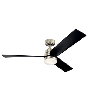 Buy brushed-nickel-finish-with-black-blades Spyn Ceiling Fan with Light by Kichler