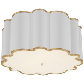 Buy white-with-gild Markos Outdoor (Damp) Flush Mount Ceiling Light by Visual Comfort Signature