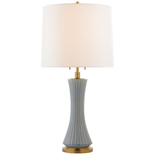 Buy polar-blue-crackle Elena Table Lamp by Visual Comfort Signature
