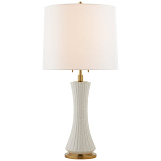 Buy white-crackle Elena Table Lamp by Visual Comfort Signature