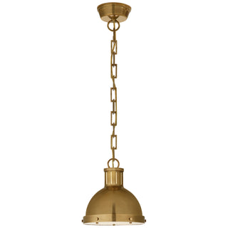 Buy hand-rubbed-antique-brass Hicks Outdoor (Damp) Pendant by Visual Comfort Signature