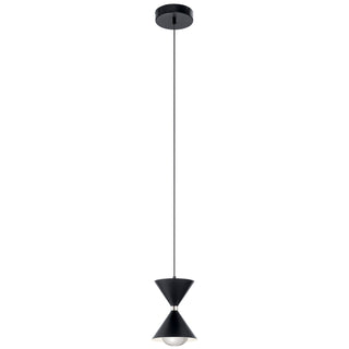 Buy matte-black-with-clear-polycarbonate-glass-and-clear-shade Kordan Mini Pendant by Kichler