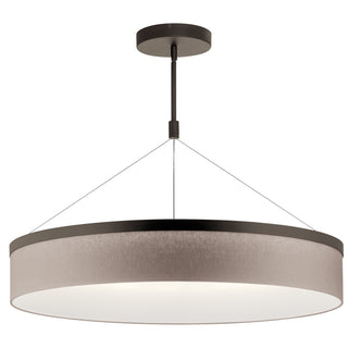Buy olde-bronze-with-fabric-grey-linen-glass-and-silver-gray-shade Mercel Chandelier by Kichler